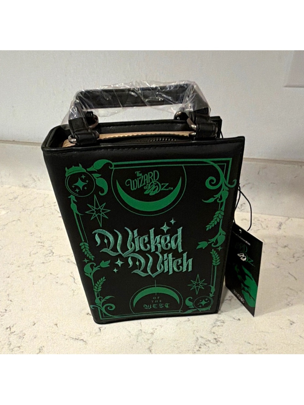 KILLSTAR Wizard of Oz Wicked Witch Book Handbag Black Green Zip Lined